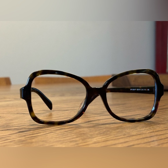 Prada VPR 25S-F 2AU-1O1 Butterfly Dark Havana size 53/18/135 Italy Eyeglasses - Picture 3 of 11